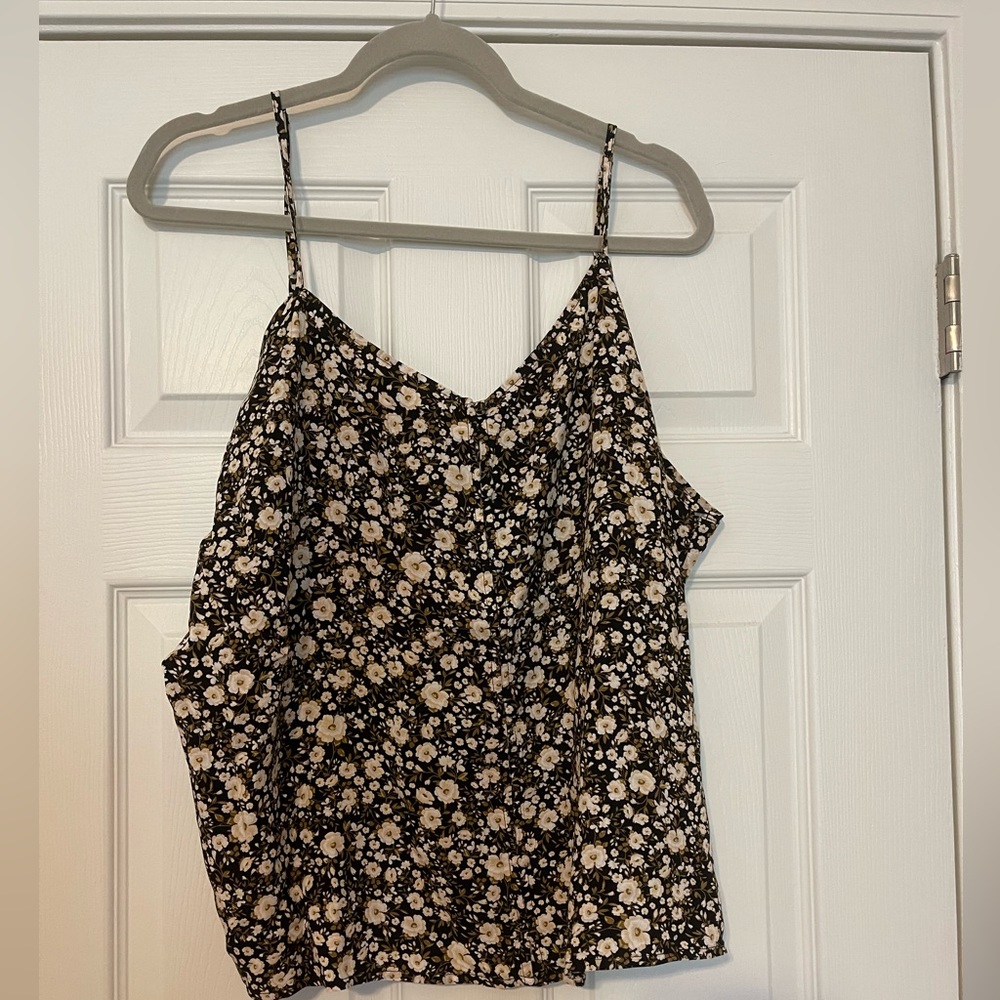 Old Navy, black and white floral, cami style top